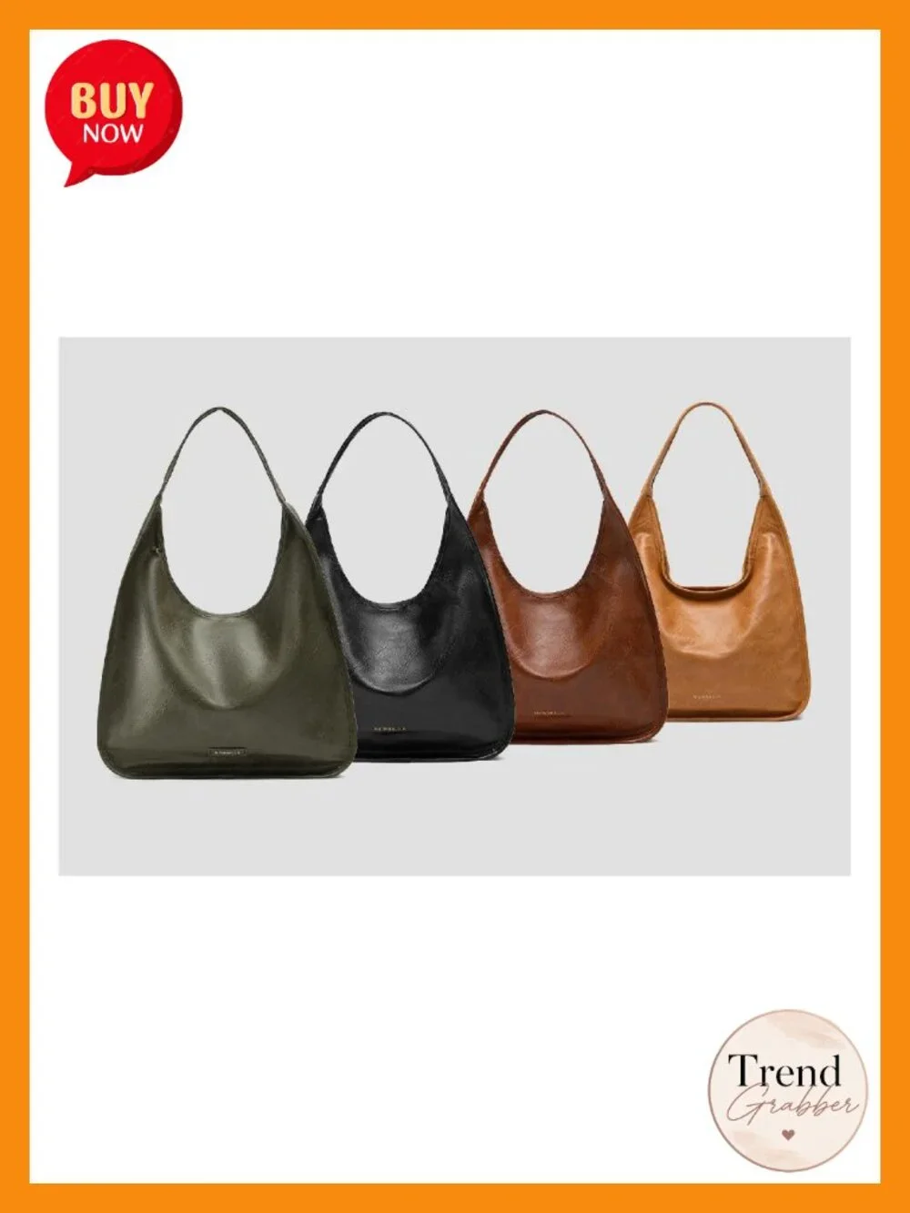 PU Leather Hobo Shoulder Bag with Detachable Pouch, Tote Handbag for Work Travel